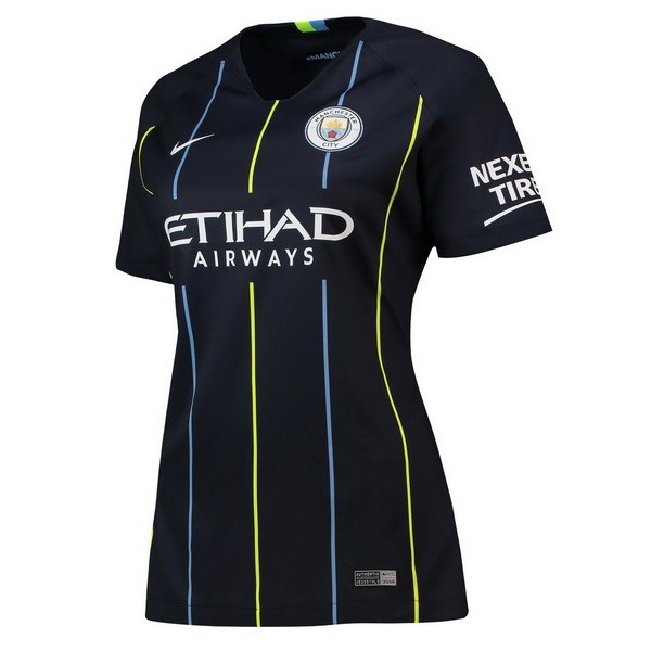 Camiseta Manchester City Segunda equipo Mujer 2018-19 Azul